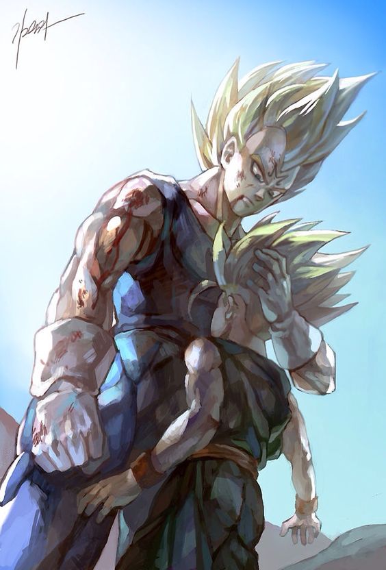 The Final Moments Of Vegeta(with Trunks) – epicscifiart